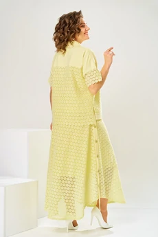 Костюм с юбкой 2-2904 жёлтый Romanovich style