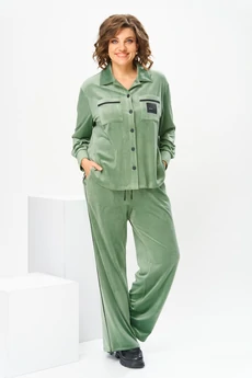 Костюм брючный 2-2857 оливковый Romanovich style