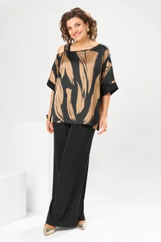 Костюм брючный 2-2884 коричневый Romanovich style