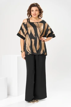 Костюм брючный 2-2884 коричневый Romanovich style