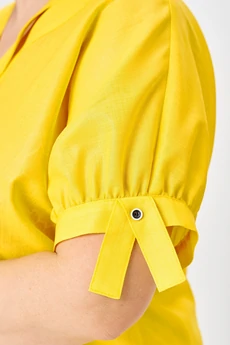 Костюм брючный 2-2896 жёлтый + белый Romanovich style