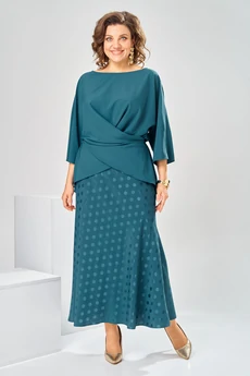 Костюм с юбкой 2-2903 морская волна Romanovich style