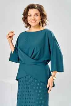 Костюм с юбкой 2-2903 морская волна Romanovich style