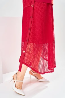 Костюм с юбкой 2-2904 красный Romanovich style