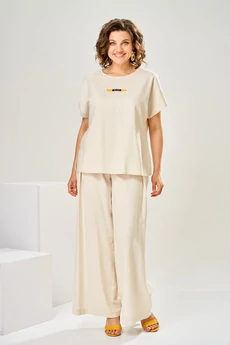 Костюм брючный 3-2932 жёлтый Romanovich style