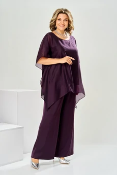 Костюм брючный 2-2943 баклажан Romanovich style