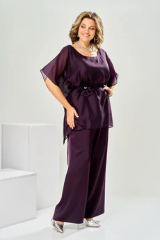 Костюм брючный 2-2943 баклажан Romanovich style