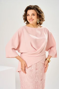 Костюм с юбкой 2-2961 персиковый Romanovich style