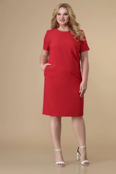 Костюм с платьем 3-2046 черный + красный Romanovich style