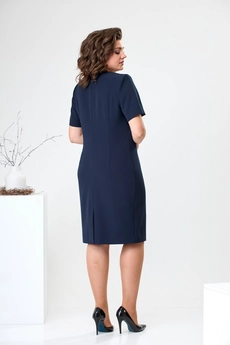 Костюм с платьем 3-2332 синий Romanovich style