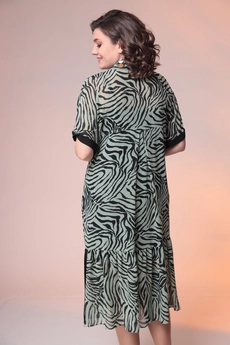 Костюм с платьем 3-2359 олива + черный Romanovich style