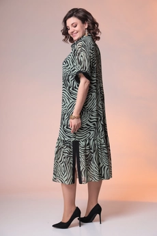 Костюм с платьем 3-2359 олива + черный Romanovich style