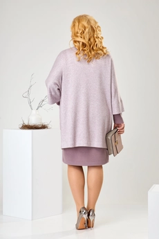 Костюм с платьем 3-2437 пыльно-розовый Romanovich style