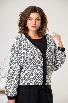 Костюм с платьем 3-2074 черный Romanovich style