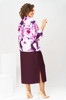 Костюм с платьем 3-2559 баклажан Romanovich style