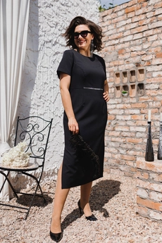 Костюм с платьем 3-2559 чёрный Romanovich style