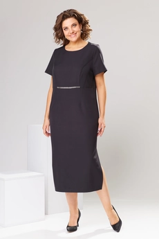 Костюм с платьем 3-2559 чёрный + горох Romanovich style