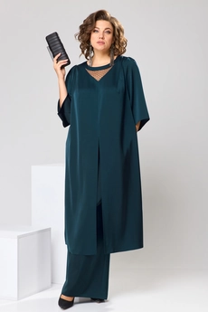 Костюм брючный 3-2749 изумруд Romanovich style