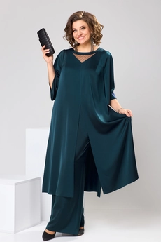 Костюм брючный 3-2749 изумруд Romanovich style