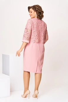 Костюм с платьем 3-2763 розовый Romanovich style