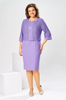 Костюм с платьем 3-2763 лаванда Romanovich style