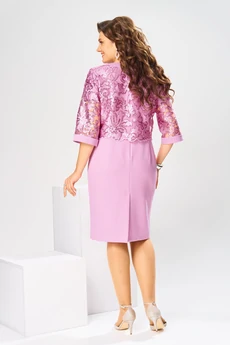 Костюм с платьем 3-2763 ярко-розовый Romanovich style