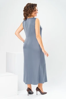 Костюм с платьем 3-2789 серый Romanovich style