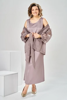 Костюм с платьем 3-2789 капучино Romanovich style