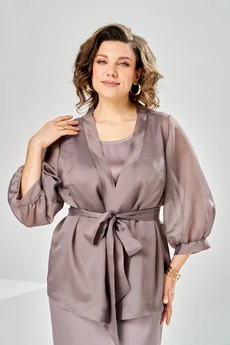 Костюм с платьем 3-2789 капучино Romanovich style