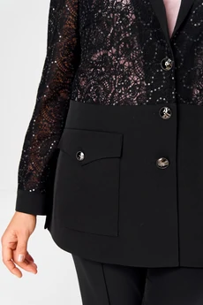 Костюм брючный 3-2886 чёрный Romanovich style