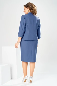 Костюм с платьем 3-2914 джинс Romanovich style
