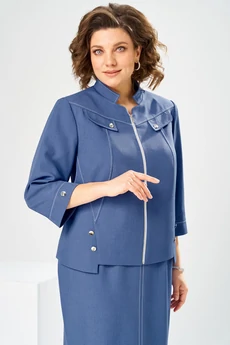 Костюм с платьем 3-2914 джинс Romanovich style