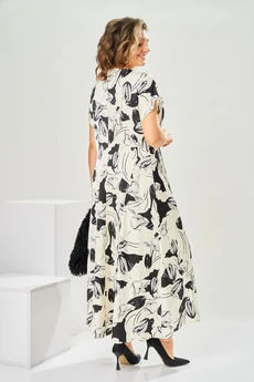 Костюм с платьем 3-2997 белый цветы Romanovich style