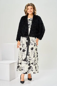 Костюм с платьем 3-2997 белый цветы Romanovich style
