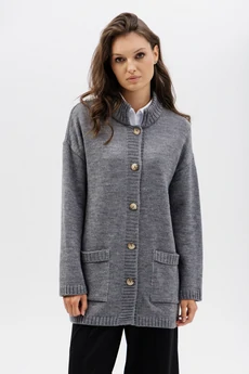 Кардиган РВ0268-ШЕ5 серый Romgil