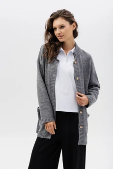 Кардиган РВ0268-ШЕ5 серый Romgil