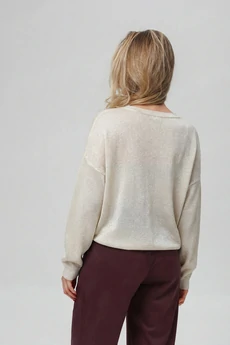 Джемпер РВ0344-ХМ5 молочный+серебро Romgil