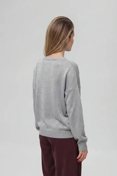 Джемпер РВ0344-ХМ5 серый шелк+серебро Romgil
