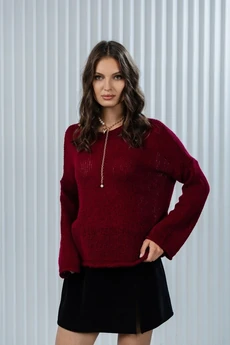 Джемпер РВ0345-АК5 винный Romgil