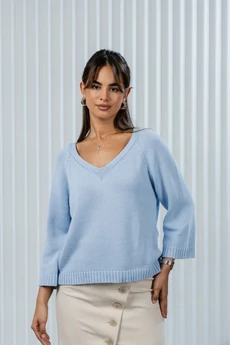Джемпер РВ0369-ХЛ2 бледно-голубой Romgil