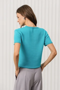 Джемпер РВ0376-ХЛ2 темно-бирюзовый Romgil