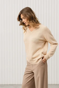 Джемпер РВ0380-ХЛ2 светло-бежевый Romgil