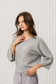 Джемпер РВ0381-АК2 светло-серый Romgil
