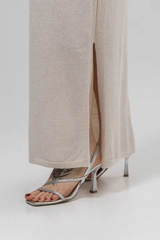 Платье РВ0384-ХМ2 кремовый + серебро Romgil