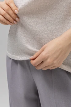 Топ РВ0385-ХМ2 кремовый + серебро Romgil