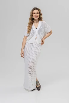 Юбка РВ0389-ХЛ4 белый  Romgil