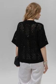 Джемпер РВ0397-АК4 черный Romgil