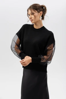 Джемпер РВ0413-ХЛ5 черный Romgil