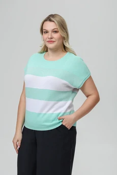 Джемпер РВ0516-ХМ4 бирюзовый+серебро Romgil