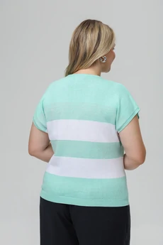 Джемпер РВ0516-ХМ4 бирюзовый+серебро Romgil